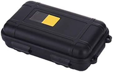 gaibian Outdoor Plastic Waterproof Shockproof Airtight Survival Case Storage Container Carry Box EDC Tools (Black)