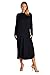 82 Days Womens Casual Long Sleeve Fall Loose Fit Dress with Pockets Made in USA