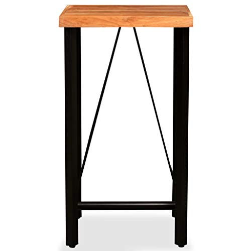 FAMIROSA Bar-Set 3-TLG. Akazie Massivholz, Echtleder und Canvas – Bild 5