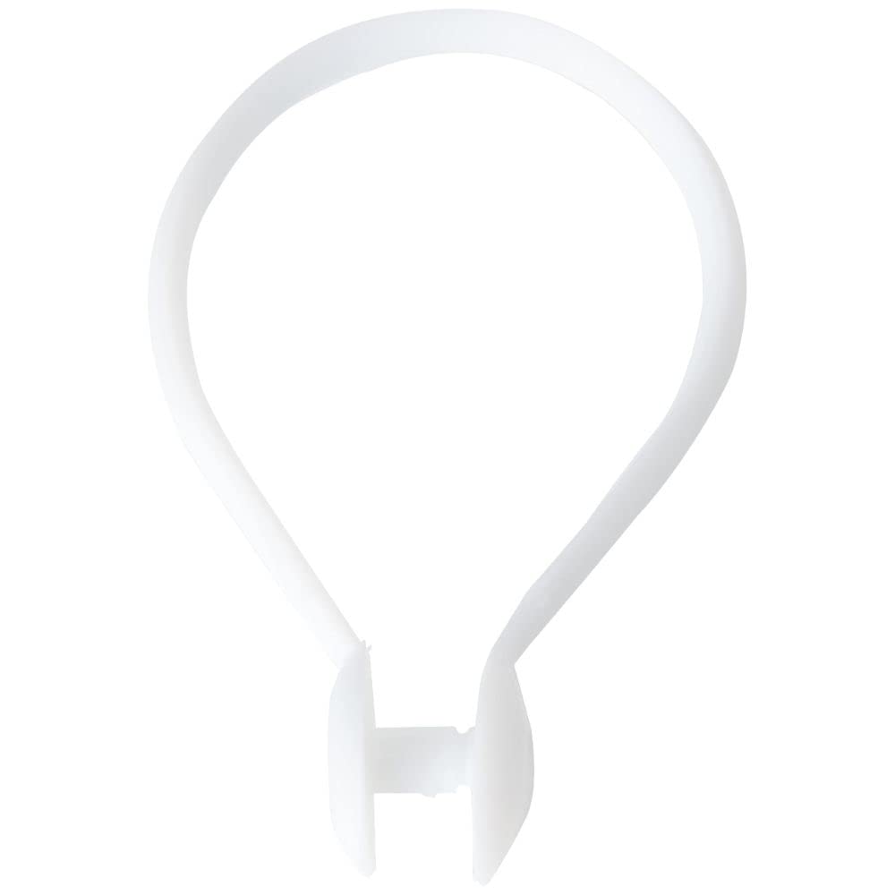 Merriway® BH00874 (25 Pcs) Snap-Fit Plastic Shower Curtain Rings, White 40 mm (1.1/2 inch) - Pack of 25 Pieces