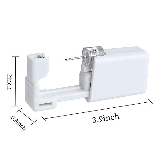 Romlon Ear Piercing Gun, 2 Pack Disposable Self Piercing Gun Kit with Alcohol Pad Sterile Ear Stud Gun Body Tool for Piercing Kit Piercing Supplies