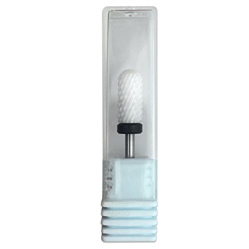 Pana (Grit: XC EXTRA COARSE) Professional USA Ceramic White Smooth Top Small Barrel Bit Nail Drill 3/32" Shank Size