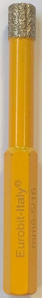 Eurobit Frasen Drill Bit Trowel with Crown Best Choice for Drilling Ceramic Tiles, Trockem Hard Ceramic Cutting, 1, 5 Mm, 5000 000 0500