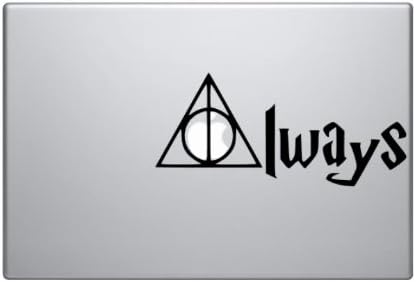 Harry Potter Deathly Hallows "Always" Apple Macbook Decal Sticker-Black
