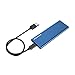 Aluminum M.2 NGFF to USB 3.1 Type-C M.2 SSD Enclosure Portable External Case for Solid State Drive (Blue)