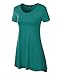 Made By Johnny MBJ WT769 Womens V Neck Trapeze Tunic XL Jade