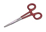 Aven 12011 Stainless Steel Hemostat Straight with Plastic Grips, 5
