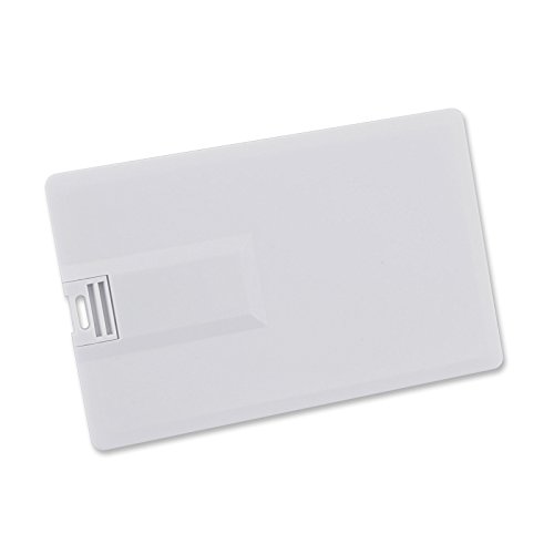 KEXIN 100pcs Bulk 1GB Credit USB Flash Drive Bulk Business Credit Card Shape USB Drives Memory Stick Pendrive 1G White - Thumbnail 4
