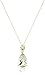 Amazon Collection 10k Yellow Gold Diamond and Gemstone Teardrop Pendant Necklace, 18