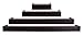 Kiera Grace Vertigo Set of 4 Ledge Shelves, 6 Inch, 12 Inch, 20 Inch, 24 Inch - Espresso