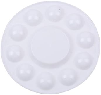 Zhisan Elegant Plastic Round Watercolor Gouache Palette Pigment Plate Palette (White)