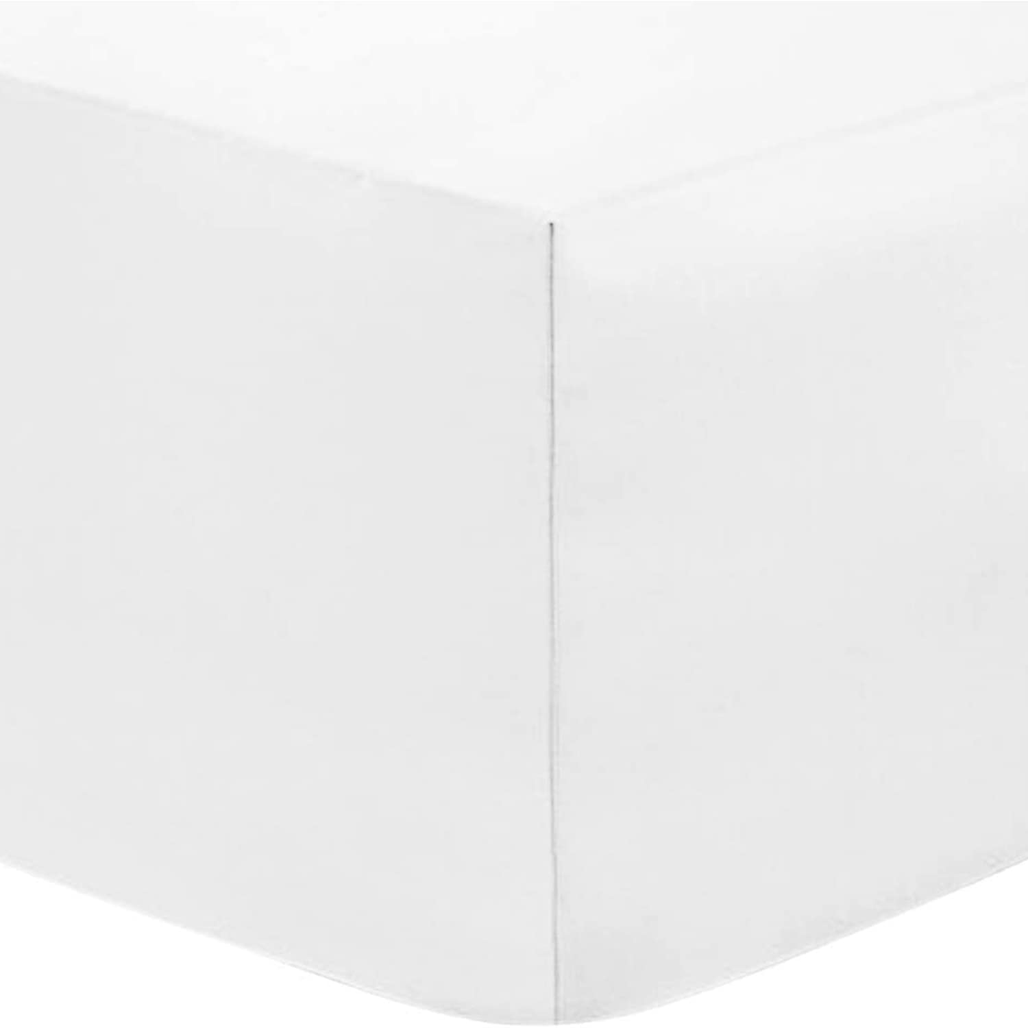 Extra Deep Fitted Sheets 16"/40CM Polycotton Deep Bedsheets, Super King - White — image 1