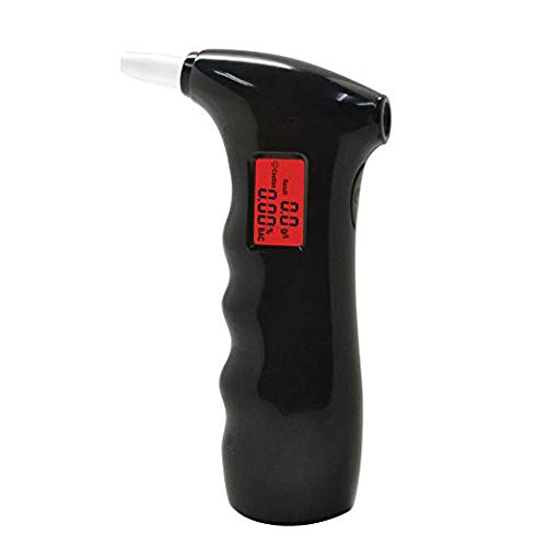 Alcohol Tester Breathalyzer Digital Alcohol Detector with LCD Display and Semiconductor Sensor Portable Police Digital Breath High-Precision Alcohol Tester for Home Brew