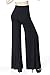 Darshion Woman Casual Office Wear Comfy Chic Palazzo Lounge Pant (XXXL, Black)