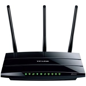 TP-LINK TD-W8980 N600 Wireless Dual Band Gigabit ADSL2+ Modem Router, 2.4GHz 300Mbps+5Ghz 300Mbps, 2 USB Ports for File Sharing, IPv6 Compatible - 2.40 GHz ISM Band - 5 GHz UNII Band - 5 x Antenna - 600 Mbps Wireless Speed - 4 x Network Port - USB - Gigabit Ethernet - Yes Desktop - TD-W8980
