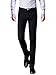 INFLATION Mens Wrinkle-Free Slim-Tapered Stretch Casual Pants,Flat Front Suit Pants, Black, Size 32(Tag 34)