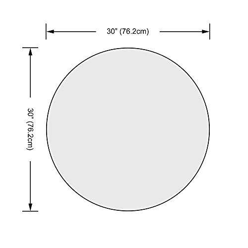 b'30" Round Glass Table Top, 1/2" Thick, Tempered, Flat Polished' - Thumbnail 3
