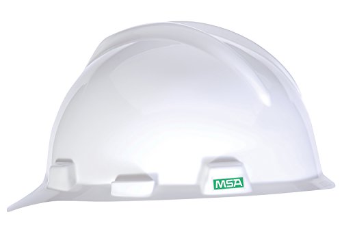 MSA 466354 Polyethylene V-Gard Slotted Protective Cap with Staz-On Suspension, Small, White