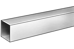 MOLLIFII Tubing, Square, Aluminum, 6063 Alloy Type, 7/8", 3 ft. L.
