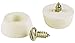 Shepherd Hardware 9131 7/8-Inch Screw-On Rubber Door Bumpers, 4-Pack,Whtie
