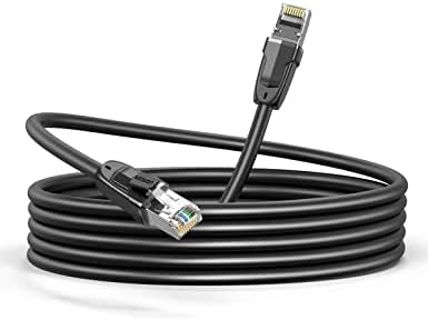 Cable Ethernet CAT 8, 3 m Câble Réseau RJ45 plat 40Gbps 2000Mhz High Speed SFTP Gigabit Lan