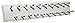Easy Track Ra1200 Sliding Tie Rack, 20 Hook, White