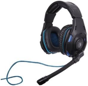 Sades Sa 907 Pc ゲーミングヘッドセット ブラック お気に入り マイク 音量コントロール付き ブルー