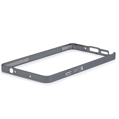 Samsung Galaxy Note 3 | iCues Clip Bumper Gray | [Screen Protector Included] Aluminum Frame Ultra Thin & Light + Metal Button Cover Case [Reinforced Hard Gunmetal]