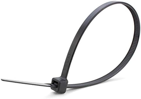 Nartel® 100 Pack of Black Cable Ties, 200mm x 2.5mm, 8" Premium Tie Wraps, Nylon Zip Ties - Image 3