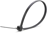 Nartel 100 Pack Black Cable Ties 200mm 2.5mm 8 inch Nylon Zip Ties view 2