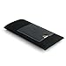Dockem Felt Wallet Sleeve for 6.5 inch iPhones: Minimalist Wool-Style Fabric Sleeve with 2 Synthetic Leather Card Slots: Slip-on Cover [Black]