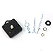 ReFaXi Black Quartz Wall Clock Movement with Blue Hands Mechanism Repair Parts DIY Tool Kit