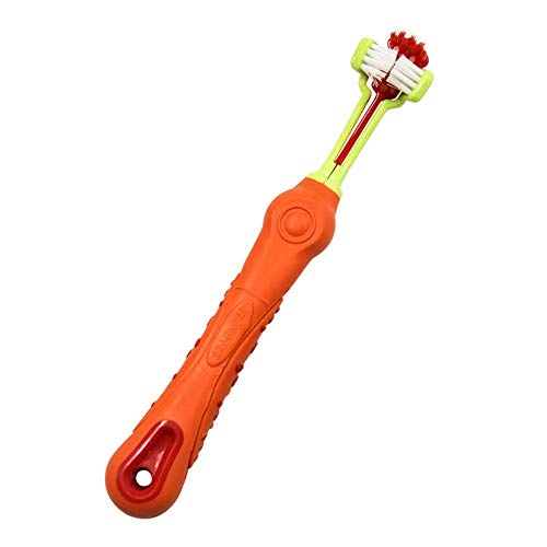 2 Pack Dog Cat Toothbrush Three Sided Pet Toothbrush Dog Brush Addition Bad Breath Tartar Teeth Care Dog Cat Cleaning Mouth