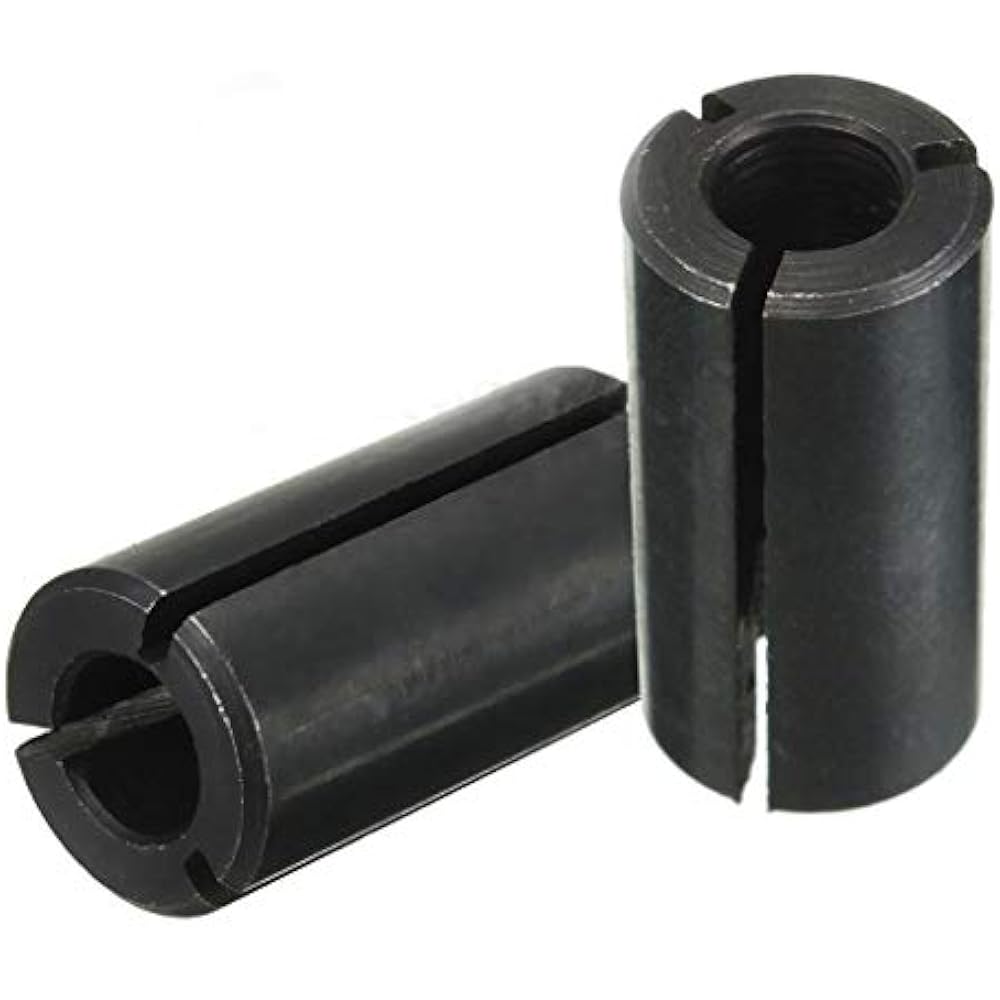 2Pcs 1/2" To 1/4" Router Collet Reduction Sleeve Tool Bit A3 Carbon