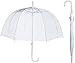 House Of Reign Clear Umbrella BIG 47 INCH ARCH for Women - Auto Open with EXTRA STRONG Reinforced Fiberglass Ribs Fit for Two
