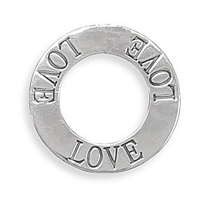 Sterling Silver Circle of LOVE Floating Pendant