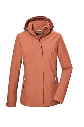 killtec Damen Funktionsjacke/Regenjacke mit abzippbarer Kapuze KOS 26 WMN JCKT, lachs, 34, 42915-000