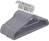 Utopia Home Velvet Hangers 20 Count with Tie Bar Grey 360° Swivel Heavy Duty view 4