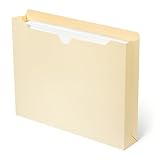 Blue Summit Supplies 2 Inch Manila File Jacket, 50 Folders, Reinforced Straight Cut Tab, Heavy Duty 2 Inch Expansion Pocket, Letter Size, 50 Pack
