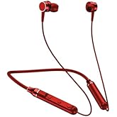 SENECESLI Bluetooth Headphones, 5.1 Cordless Sports Earbuds, Stereo in Ear Earphones, Noise Cancelling Headsets for Gym Running Workout (Red)