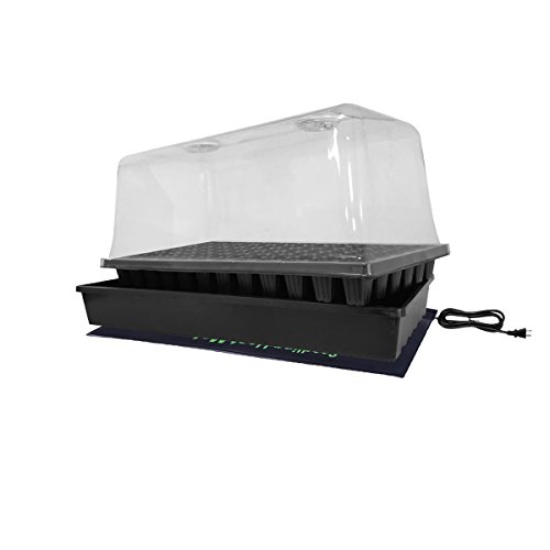 TopoGrow 1-Pack Seedling Starter Trays Kits (Humidity Dome+ 72 Cell tray+ Flat Seeding Tray +Seedling Heating Mat) for Indoor Plants Growing Propagation Ultra-Durable (1, Seedling Starter Kit)