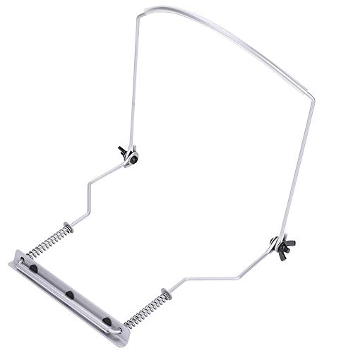 Alomejor Durable Adjustable Metal 10 Holes Harmonica Neck Holder Rack Support Accessory