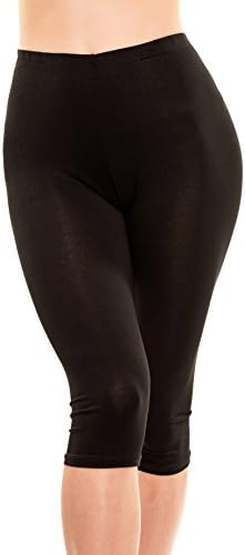 Issa Plus Yoga Capris - Yoga Leggings - Workout and Yoga Pants for Women with Plus Size (3XL, Black)