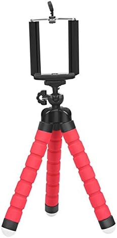 Mini Tripod Mobile Phone Flexible Sponge Octopus Holder Stand Table Desk Bracket (Red)