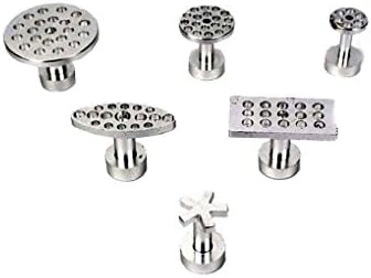 Kongnijiwa Automobile 6pcs PDR Glue Tabs Paintless Dent Repair Aluminum Glue Puller Tabs Hail Removal Tabs Car Dent Remover Tools