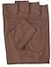 Premium Brown Leather Fingerless Glove W/Vented Back AL-3010-M