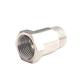 Dewhel Universal O2 Sensor Spacer Adapter Extender M18 X1.5 Extension Stainless Steel SS304 Straight Fix Kit for DECAT & HYDROGEN FUEL CELL Exhaust Systems 1 Piece