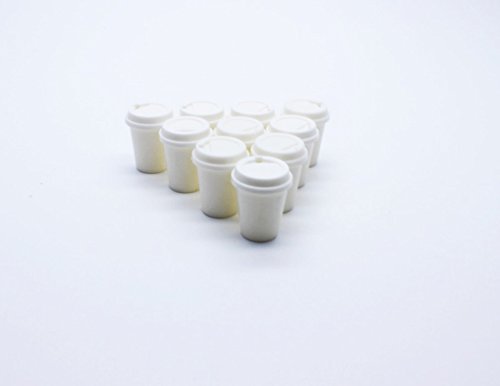 10 Psc of Hot Coffee Cup Dollhouse Miniature Handmade Food Supply