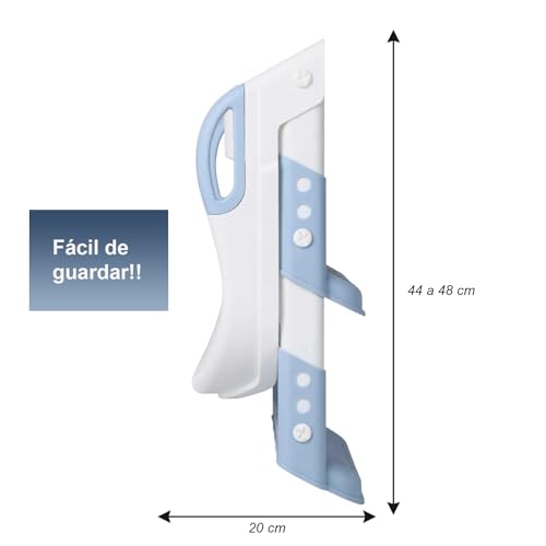 Troninho Redutor Infantil Assento com Escada OHANA BABY – Para Vaso Sanitário Redondo, Antiderrapante, Ideal para Crianças em Processo de Desfralde A partir de 18 Meses (Azul)