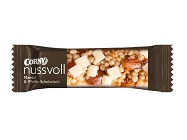 Corny Nusvoll Mandel Und Weisse Schokolade 4er Nussriegel Mit Uber 50 Nusse 12er Pack 12 X 4 X 24 G Amazon De Lebensmittel Getranke